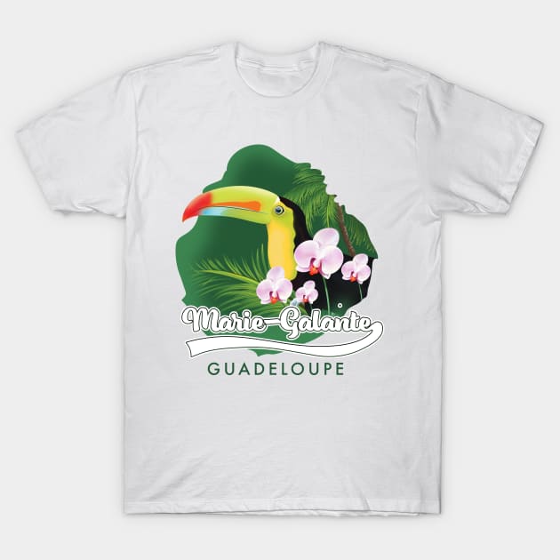 marie-galante Guadeloupe travel logo T-Shirt by nickemporium1